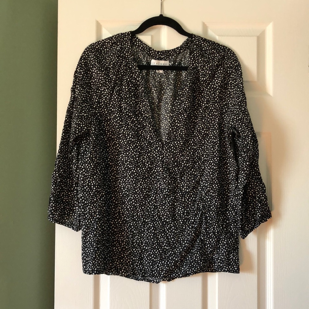 Black and White Printed Blouse